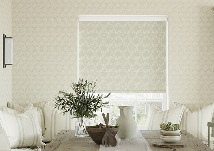 Trellis Prints, Vine and Bloom Bud Green - Twist&Fit Roller Blind - Image 3